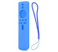 Anti-Slip Silicone Remote Control Cover for TV Stick 4K, Large Grip with Shockproof Protection, Prevents Accidental Drops and Loss, Fine Workmanship, Washable Material, Full (Blue)