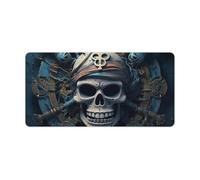 Anti-Slip Skeleton Pirate Desk Mat for Office, Laptop Pad for Home, Waterproof Smooth Surface Mouse Pad 23.6" X 11.8", Mouse Protector Pad for Keyboard, Esports Pros
