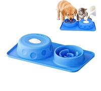 Anti-Slip Slow Feeder Dog Lick Bowl with Ball Silicone Puzzle Feeder Interactive Pet Licking Bowl for Dogs & Cat Treats Bone Broth Yogurt Wet Food black