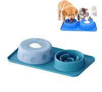 Anti-Slip Slow Feeder Dog Lick Bowl with Ball Silicone Puzzle Feeder Interactive Pet Licking Bowl for Dogs & Cat Treats Bone Broth Yogurt Wet Food black