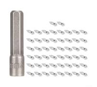 Anti Slip Snow Studs 50 Pack with Installation Tool 4x12mm 4x9mm for Winter Traction on Icy and Snow Covered Roads for Tires (m4*12 silver)