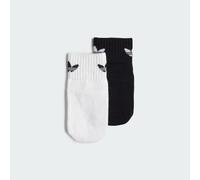 adidas Originals Kids Unisex Anti-Slip Socks 2 Pairs - Black, Black/White, Size Xs Black/White