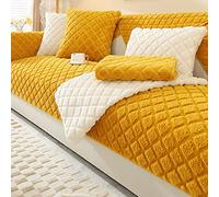 Anti-Slip Sofa Cover for L-Sd Couches Pet-Friendly Sofa Protector Yellow 90x160cm Fits 1-4 Seater & Easy to Clean Perfect for Dogs & Cats