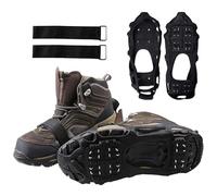 Anti-Slip Spikes for Boots, Improves Traction Antiskid, Optimal Traction with 24 Spikes for Walking, for Hiking Mountaineering Man Woman Adult Teen