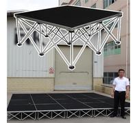 Anti-Slip Stage Platform, Foldable, Small Stage Platform, Load Capacity of 600lbs, Easy to Assemble, for Performances at School Auditoriums Concerts Restaurants Bars, 3.3ft(100 * 100 * 60cm)