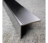 Anti Slip Stainless Steel Stairs Nosing, L-Shaped Stair Edge Protector Floor Transition Strip, Stainless Steel Tile Steps Transition Strip Anti Slip for Outdoor Indoor Staircase Steps(20x40x3mm)