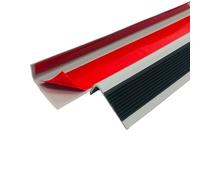 Anti-Slip Stair Edging Strip, Rubber Corner Tread Protectors for Concrete and Metal Stairs, Fluted Design for Enhanced Safety