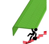 Anti-slip stickers for stair edges, Step Edge Trim Rubber Strips Stair Nose Molding Carpet(Green,L 1m/39.4in)