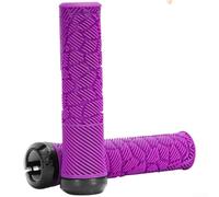 Anti-Slip Textured Bike Grips for Off-Road Cycling | Secure lock ring mechanism, no end needed, TPE and PP5 blend, fits standard MTB bars, easy install