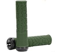 Anti-Slip Textured Bike Grips for Off-Road Cycling | Secure lock ring mechanism, no end needed, TPE and PP5 blend, fits standard MTB bars, easy install
