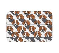 Anti Slip Thickened Floor Mat BROLEO Beagle Patterns Printing Non-Slip, Easy to Clean, Durable,Perfect for Toilet Bathroom 60x40cm