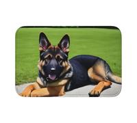 Anti Slip Thickened Floor Mat BROLEO German Shepherd Dog Printing Non-Slip, Easy to Clean, Durable,Perfect for Toilet Bathroom 60x40cm