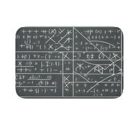 Anti Slip Thickened Floor Mat BROLEO Math Geometry Geek Calculus Printing Non-Slip, Easy to Clean, Durable,Perfect for Toilet Bathroom 60x40cm