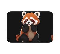 Anti Slip Thickened Floor Mat BROLEO Red Panda Wiping tears Printing Non-Slip, Easy to Clean, Durable,Perfect for Toilet Bathroom 60x40cm