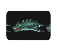 Anti Slip Thickened Floor Mat BROLEO Terrible sea Monster Printing Non-Slip, Easy to Clean, Durable,Perfect for Toilet Bathroom 60x40cm