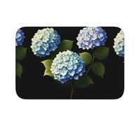 Anti Slip Thickened Floor Mat XBKGOHA Blue Hydrangea Picture Non-Slip, Easy to Clean, Durable,Perfect for Toilet Bathroom 60x40cm