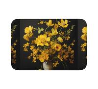 Anti Slip Thickened Floor Mat XBKGOHA Bright Yellow Bouquet Picture Non-Slip, Easy to Clean, Durable,Perfect for Toilet Bathroom 60x40cm
