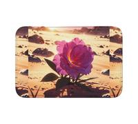 Anti Slip Thickened Floor Mat XBKGOHA Flowers in The Desert Picture Non-Slip, Easy to Clean, Durable,Perfect for Toilet Bathroom 60x40cm