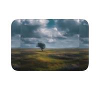 Anti Slip Thickened Floor Mat XBKGOHA Little Tree on The Prairie Picture Non-Slip, Easy to Clean, Durable,Perfect for Toilet Bathroom 60x40cm