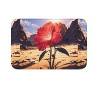 Anti Slip Thickened Floor Mat XBKGOHA Red Rose in The Desert Picture Non-Slip, Easy to Clean, Durable,Perfect for Toilet Bathroom 60x40cm
