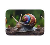 Anti Slip Thickened Floor Mat XBKGOHA Snail in The Colorful House Picture Non-Slip, Easy to Clean, Durable,Perfect for Toilet Bathroom 60x40cm