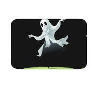 Anti Slip Thickened Floor Mat YYHWHJDE A Ghost Wearing a Bow is Dancing Prints Non-Slip, Easy to Clean, Durable, Fade-Resistant, Perfect for Toilet Bathroom 60x40cm