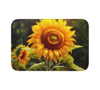 Anti Slip Thickened Floor Mat YYHWHJDE Beautiful Sunflower Prints Non-Slip, Easy to Clean, Durable, Fade-Resistant, Perfect for Toilet Bathroom 60x40cm