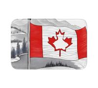Anti Slip Thickened Floor Mat YYHWHJDE Canadian Flag Prints Non-Slip, Easy to Clean, Durable, Fade-Resistant, Perfect for Toilet Bathroom 60x40cm