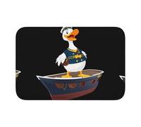 Anti Slip Thickened Floor Mat YYHWHJDE Captain Duck on The Ship Prints Non-Slip, Easy to Clean, Durable, Fade-Resistant, Perfect for Toilet Bathroom 60x40cm