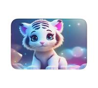 Anti Slip Thickened Floor Mat YYHWHJDE Cute Tiger Prints Non-Slip, Easy to Clean, Durable, Fade-Resistant, Perfect for Toilet Bathroom 60x40cm