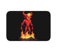 Anti Slip Thickened Floor Mat YYHWHJDE Devil on The Rocks Prints Non-Slip, Easy to Clean, Durable, Fade-Resistant, Perfect for Toilet Bathroom 60x40cm