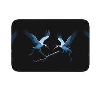Anti Slip Thickened Floor Mat YYHWHJDE Flying Cranes On A Branch Pattern Non-Slip, Easy to Clean, Durable, Fade-Resistant, Perfect for Toilet Bathroom 60x40cm