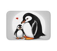 Anti Slip Thickened Floor Mat YYHWHJDE I Love Penguins Prints Non-Slip, Easy to Clean, Durable, Fade-Resistant, Perfect for Toilet Bathroom 60x40cm