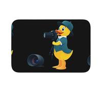 Anti Slip Thickened Floor Mat YYHWHJDE Little Yellow Duck Taking Photos Prints Non-Slip, Easy to Clean, Durable, Fade-Resistant, Perfect for Toilet Bathroom 60x40cm