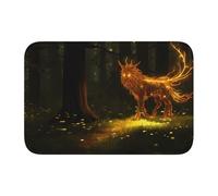 Anti Slip Thickened Floor Mat YYHWHJDE Mysterious Nine-Tailed Fox Prints Non-Slip, Easy to Clean, Durable, Fade-Resistant, Perfect for Toilet Bathroom 60x40cm