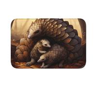 Anti Slip Thickened Floor Mat YYHWHJDE Pangolin Parenting Print Prints Non-Slip, Easy to Clean, Durable, Fade-Resistant, Perfect for Toilet Bathroom 60x40cm