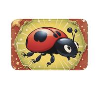 Anti Slip Thickened Floor Mat YYHWHJDE Seven Star Ladybird Prints Non-Slip, Easy to Clean, Durable, Fade-Resistant, Perfect for Toilet Bathroom 60x40cm