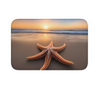 Anti Slip Thickened Floor Mat YYHWHJDE Starfish Ocean Beach Prints Non-Slip, Easy to Clean, Durable, Fade-Resistant, Perfect for Toilet Bathroom 60x40cm