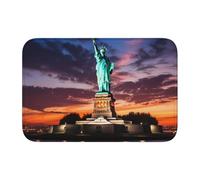 Anti Slip Thickened Floor Mat YYHWHJDE Statue of Liberty, USA Prints Non-Slip, Easy to Clean, Durable, Fade-Resistant, Perfect for Toilet Bathroom 60x40cm