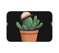 Anti Slip Thickened Floor Mat YYHWHJDE Succulent with A Hat Pattern Non-Slip, Easy to Clean, Durable, Fade-Resistant, Perfect for Toilet Bathroom 60x40cm