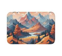 Anti Slip Thickened Floor Mat YYHWHJDE Sunset Peak Pattern Non-Slip, Easy to Clean, Durable, Fade-Resistant, Perfect for Toilet Bathroom 60x40cm