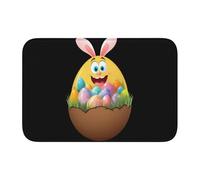 Anti Slip Thickened Floor Mat YYHWHJDE Surprise in The Easter Egg Prints Non-Slip, Easy to Clean, Durable, Fade-Resistant, Perfect for Toilet Bathroom 60x40cm