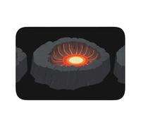 Anti Slip Thickened Floor Mat YYHWHJDE The Magma in The Pit Prints Non-Slip, Easy to Clean, Durable, Fade-Resistant, Perfect for Toilet Bathroom 60x40cm