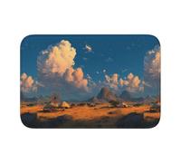 Anti Slip Thickened Floor Mat YYHWHJDE Village On The Prairie Pattern Non-Slip, Easy to Clean, Durable, Fade-Resistant, Perfect for Toilet Bathroom 60x40cm