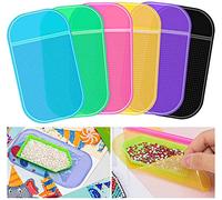 Anti-Slip Tools Sticky Mat for Diamond Art Painting Sticky Gel Pad Non-Slip Universal Mount Holder, 5.1 x 2.7 Inch, 6Pcs