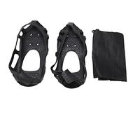 Anti Slip Walk Traction Cleat with 24 Spikes, Ice Cleats for Shoes and Boots - Durable Thermoplastic, Reinforced Steel Micro Spikes, Perfect for Snow and Ice Walking (M)