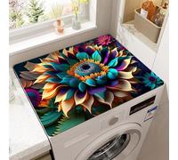 Anti-Slip Washer Or Dryer Top Mat Covers 23.6 x 19.6 Inch Kitchen Dish Drying Mat Bohemian Mandala Pattern Protector Covers Washing Machine Top Protector Dust-Proof Cover (Styles 1)