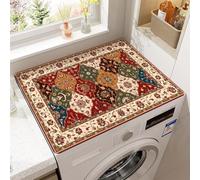 Anti-Slip Washer Or Dryer Top Mat Covers 23.6 x 19.6 Inch Kitchen Dish Drying Mat Bohemian Mandala Pattern Protector Covers Washing Machine Top Protector Dust-Proof Cover (Styles 6)