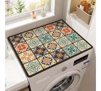 Anti-Slip Washer Or Dryer Top Mat Covers 23.6 x 19.6 Inch Kitchen Dish Drying Mat Bohemian Mandala Pattern Protector Covers Washing Machine Top Protector Dust-Proof Cover (Styles 2)