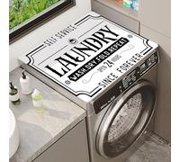 Anti-Slip Washer Or Dryer Top Mat Covers Kitchen Dish Drying Mat Plaid Alphabet Floral Sunflower Vintage Style Protector Covers Washing Machine Top Protector Dust-Proof Cover (Color 2,40x50cm)